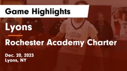 Lyons  vs Rochester Academy Charter Game Highlights - Dec. 20, 2023