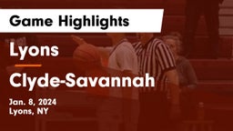 Lyons  vs Clyde-Savannah  Game Highlights - Jan. 8, 2024