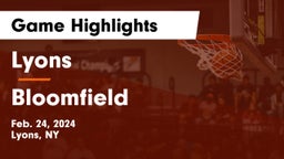 Lyons  vs Bloomfield Game Highlights - Feb. 24, 2024