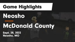 Neosho  vs McDonald County  Game Highlights - Sept. 28, 2022