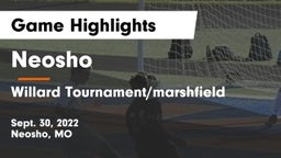 Neosho  vs Willard Tournament/marshfield Game Highlights - Sept. 30, 2022