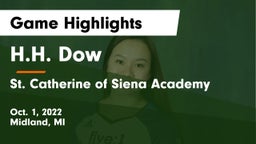 H.H. Dow  vs St. Catherine of Siena Academy  Game Highlights - Oct. 1, 2022