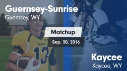 Matchup: Guernsey-Sunrise vs. Kaycee  2016