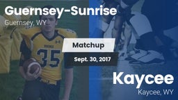 Matchup: Guernsey-Sunrise vs. Kaycee  2017