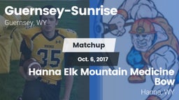 Matchup: Guernsey-Sunrise vs. Hanna Elk Mountain Medicine Bow  2017