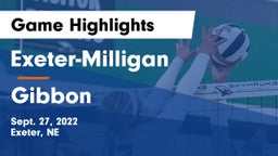Exeter-Milligan  vs Gibbon  Game Highlights - Sept. 27, 2022