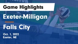 Exeter-Milligan  vs Falls City  Game Highlights - Oct. 1, 2022