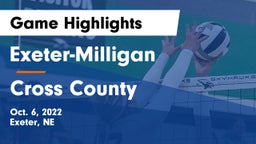 Exeter-Milligan  vs Cross County  Game Highlights - Oct. 6, 2022