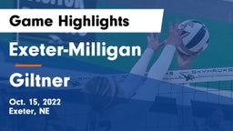 Exeter-Milligan  vs Giltner  Game Highlights - Oct. 15, 2022