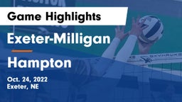 Exeter-Milligan  vs Hampton  Game Highlights - Oct. 24, 2022
