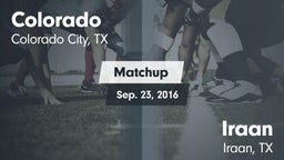 Matchup: Colorado  vs. Iraan  2016