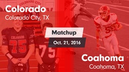 Matchup: Colorado  vs. Coahoma  2016