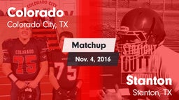 Matchup: Colorado  vs. Stanton  2016