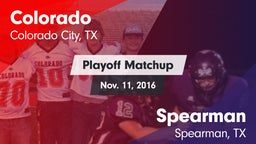 Matchup: Colorado  vs. Spearman  2016