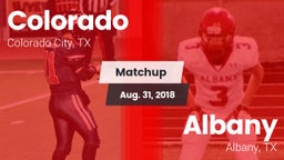 Matchup: Colorado  vs. Albany  2018