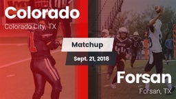 Matchup: Colorado  vs. Forsan  2018