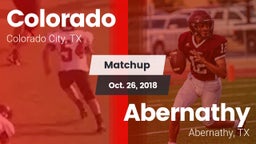 Matchup: Colorado  vs. Abernathy  2018