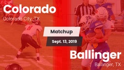 Matchup: Colorado  vs. Ballinger  2019
