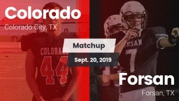 Matchup: Colorado  vs. Forsan  2019