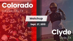 Matchup: Colorado  vs. Clyde  2019