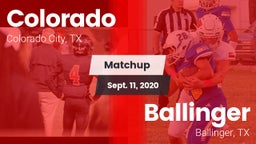 Matchup: Colorado  vs. Ballinger  2020