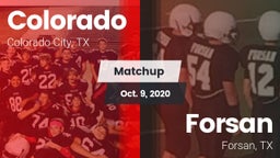 Matchup: Colorado  vs. Forsan  2020
