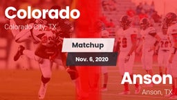 Matchup: Colorado  vs. Anson  2020
