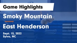 Smoky Mountain  vs East Henderson  Game Highlights - Sept. 15, 2022