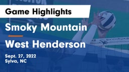 Smoky Mountain  vs West Henderson  Game Highlights - Sept. 27, 2022