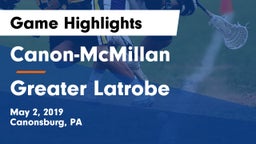 Canon-McMillan  vs Greater Latrobe  Game Highlights - May 2, 2019