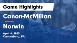 Canon-McMillan  vs Norwin  Game Highlights - April 4, 2023