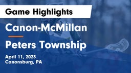 Canon-McMillan  vs Peters Township  Game Highlights - April 11, 2023