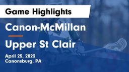 Canon-McMillan  vs Upper St Clair Game Highlights - April 25, 2023
