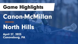 Canon-McMillan  vs North Hills  Game Highlights - April 27, 2023