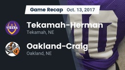 Recap: Tekamah-Herman  vs. Oakland-Craig  2017
