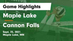 Maple Lake  vs Cannon Falls  Game Highlights - Sept. 25, 2021