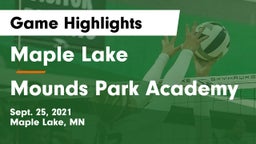 Maple Lake  vs Mounds Park Academy Game Highlights - Sept. 25, 2021