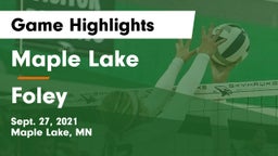 Maple Lake  vs Foley  Game Highlights - Sept. 27, 2021