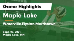 Maple Lake  vs Waterville-Elysian-Morristown  Game Highlights - Sept. 25, 2021