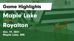 Maple Lake  vs Royalton  Game Highlights - Oct. 19, 2021
