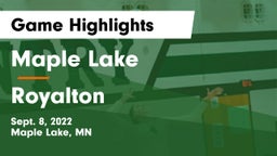 Maple Lake  vs Royalton  Game Highlights - Sept. 8, 2022