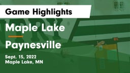 Maple Lake  vs Paynesville  Game Highlights - Sept. 15, 2022