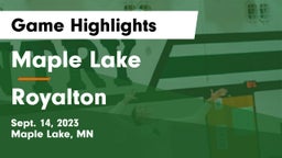 Maple Lake  vs Royalton  Game Highlights - Sept. 14, 2023
