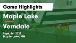 Maple Lake  vs Verndale  Game Highlights - Sept. 16, 2023