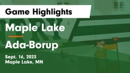 Maple Lake  vs Ada-Borup Game Highlights - Sept. 16, 2023