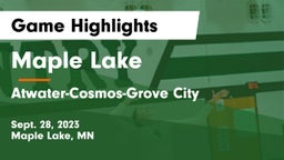 Maple Lake  vs Atwater-Cosmos-Grove City  Game Highlights - Sept. 28, 2023