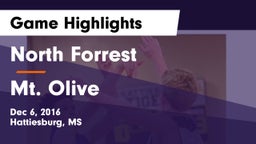 North Forrest  vs Mt. Olive Game Highlights - Dec 6, 2016