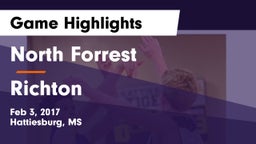 North Forrest  vs Richton  Game Highlights - Feb 3, 2017