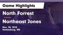 North Forrest  vs Northeast Jones  Game Highlights - Nov. 30, 2018
