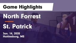 North Forrest  vs St. Patrick Game Highlights - Jan. 14, 2020